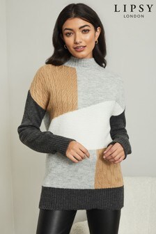 Lipsy Knitted Colour Block Jumper