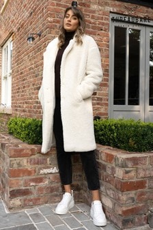 white borg teddy coat