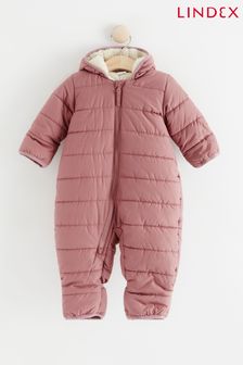 Lindex Dusty Pink Baby Puddlesuit With Ears (P60863) | $60
