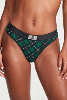 Victoria's Secret Spruce Green Holiday Tartan Thong Knickers (P61223) | €13