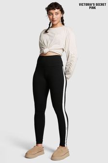 Victoria's Secret PINK Pure Black Cotton Side Stripe Legging (P61242) | kr376
