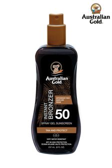 Australian Gold SPF 50 Instant Bronzer Spray Gel Suncream 237ml (P61896) | €19.50