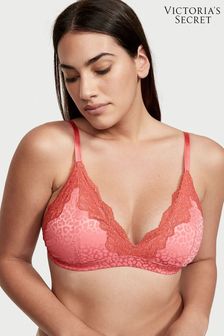 Cocktail-Pink - Victoria's Secret Triangel-Bralette aus Satin und Spitze (P62723) | CHF 47