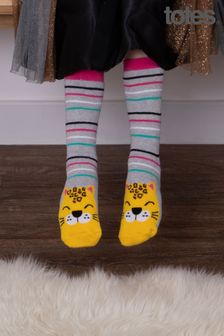 Totes Purple Cat 2 Pack Slipper Socks (P64665) | €13