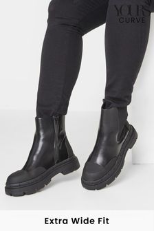 Yours Curve Black Extra Wide Fit High Shaft Chelsea Boot (P66668) | €79