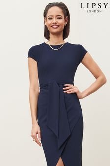 Marineblau - Lipsy Figurbetontes Kleid mit Taillenschnürung (P68347) | 49 €