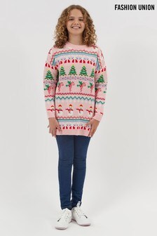 Fashion Union Fruit Polo Girls Matching Family Christmas Jumper Dress (P68495) | ₪ 82