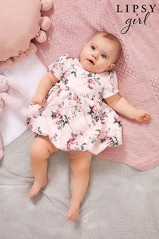 Lipsy Pink Baby Puff Sleeve Dress With Matching Knicker (P68754) | CHF 40
