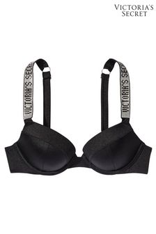 Victoria's Secret Black Push Up Shine Strap Swim Bikini Top (P68979) | kr1 250