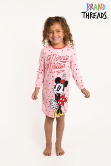 Brand Threads Pink Girls Recycled Polyester Disney Minnie Mouse Nightie (P69164) | €15