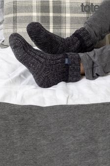 Totes Grey Mens Recycled Chunky Slipper Sock (P69828) | ₪ 84