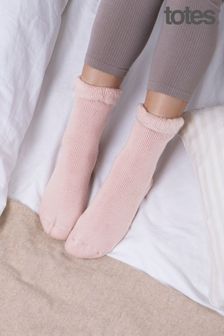 Totes Pink Ladies Brushed Bed Sock with Tread (P69864) | €10.50