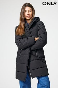 Only Black Padded Longline Coat (P70137) | $98