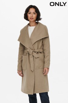 Only Camel Belted Wrap Lightweight Coat (P70140) | $73