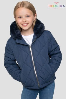 Threadgirls Blue Hooded Quilted Jacket (P70241) | €40