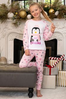 Threadgirls Long Sleeve Cotton Christmas Pyjama Set