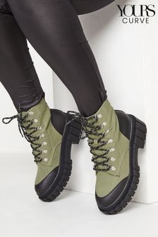 Yours Green Canvas Hiking Boot (P70807) | $76