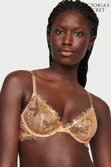 Victoria's Secret Gold Embroidered Demi Unlined Demi Bra (P70891) | BGN 242