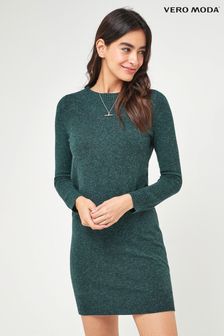 Vero Moda Green Long Sleeve  Knitted Dress (P71695) | 38 €