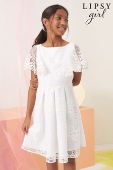 Lipsy Ivory Frill Lace Sleeve Dress (P71872) | 56 € - 64 €