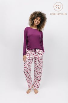 Cyberjammies Purple Geo Print Bottoms and Solid Clouch Top (P72069) | 74 €