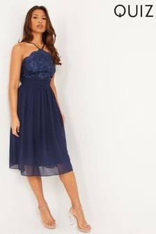 Quiz Blue Halterneck Midi Dress (P72254) | 51 €