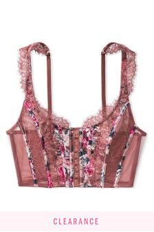 Victoria's Secret Vintage Rose Bloom Lace Unlined Non Wired Corset Bra Top (P72696) | 79 €
