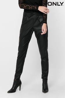 Only Black Faux Leather Relaxed Workwear Pant (P73046) | €15
