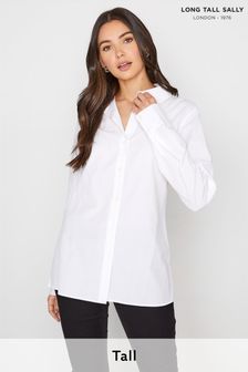 Long Tall Sally White Cotton Shirt (P73456) | €42