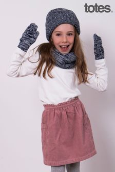 Set tricotat cu fes, mănuși și fular circular pentru băieți Totes (P74068) | 207 LEI