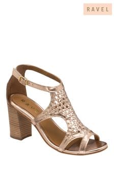 Ravel Gold Gladiator Ladies Block Heel Sandal (P74537) | 53 €