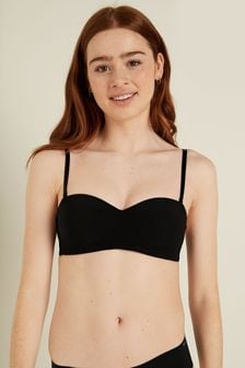 Victoria's Secret PINK Pure Black Smooth Lightly Lined Multiway Strapless Bralette (P74835) | €34 - €36