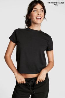 Victoria's Secret PINK Pure Black Short Sleeve Dreamer T-Shirt (P75109) | €52