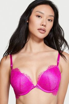 Victoria's Secret Bombshell Add Cups Lace Shimmer Push Up Bra