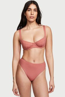 Victoria's Secret Canyon Rose Pink Essential Ribbed Wicked Swim Top (P75720) | kr880