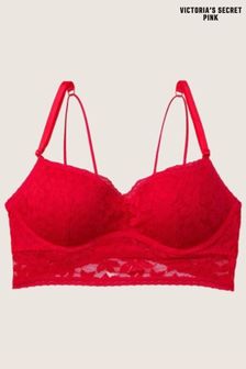 Victoria's Secret PINK Red Pepper Lace Wired Push Up Bralette (P75806) | kr338 - kr389