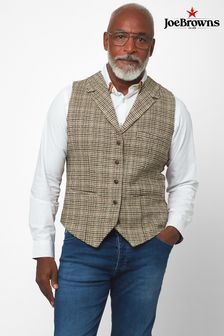 Joe Browns Brown Confidently Cool Check Waistcoat (P76263) | 70 €