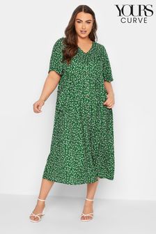 Yours Curve Green Woven Smock Dress (P76608) | €20