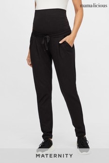 Mamalicious Black Band Maternity Over The Bump Jersey Trousers (P76870) | ₪ 131