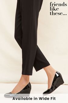 Friends Like These Black Regular Fit Patent Wedge Court (P77090) | 47 €