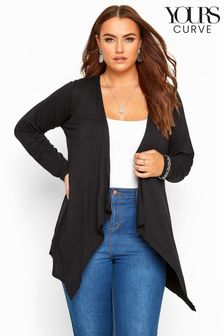 Yours Curve Black Edge To Edge Waterfall Jersey Cardigan (P77302) | 27 €