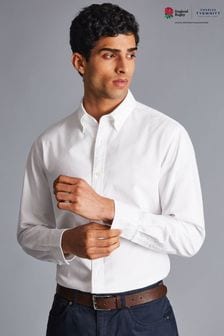 Charles Tyrwhitt White Slim Fit ButtonDown Washed Oxford Shirt (P78044) | ₪ 144