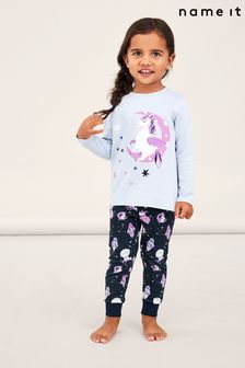 Name It Purple Long Sleeve Unicorn Print Pyjama Set (P79691) | €20