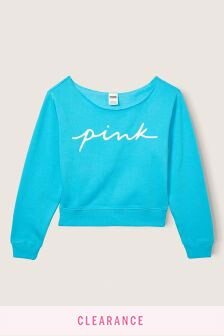 Neon-Scuba, Logoschriftzug - Victoria's Secret PINK Everyday Lounge Schulterfreies Sweatshirt (P80189) | 59 €