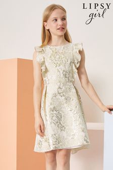 Lipsy Gold Cap Sleeve Occasion Dress (P80801) | €22 - €26
