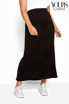 Yours Curve Black Tube Maxi Skirt (P80981) | AED128