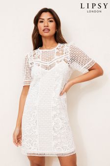 Lipsy White Lace Shift Dress (P81212) | 34 €