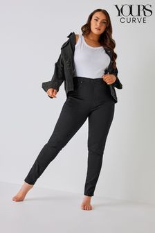 Yours Curve Black Stretch Pull On Jenny Jeggings (P81485) | 172 SAR