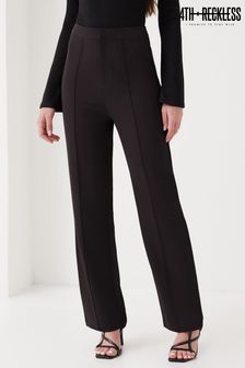 4th & Reckless Black Angola Tailored Trousers (P81652) | €37