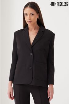 4th & Reckless Black Angola Tailored Blazer (P81653) | 67 €